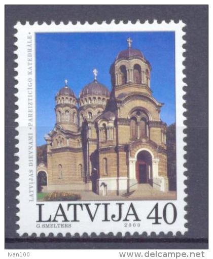 2000. Latvia, Russian Ortodox Church,  1v, Mint/** - Latvia