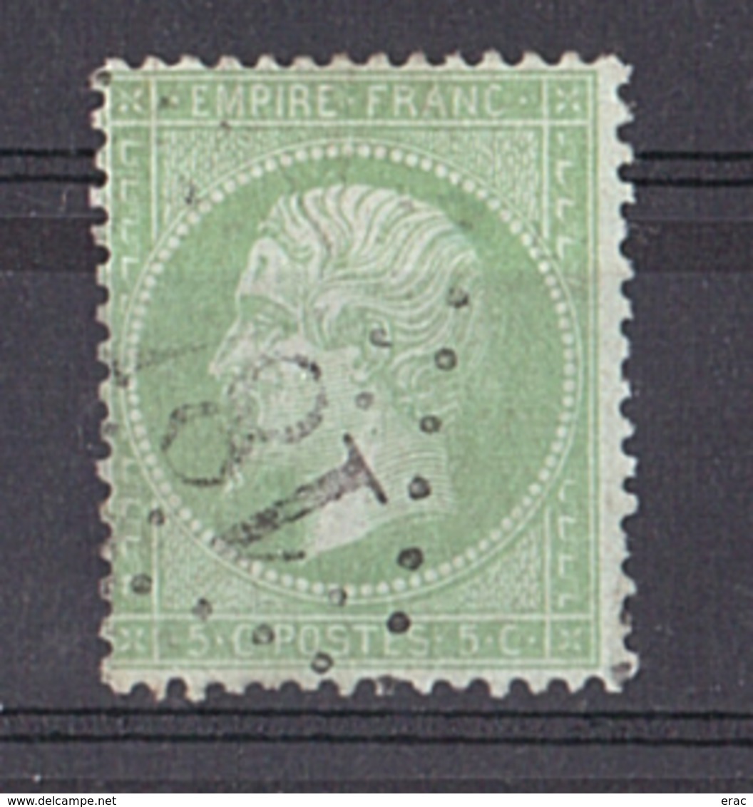 Napoléon III N° 35 (vert Pâle Sur Bleu) - Oblitération GC - B - 1862 Napoleon III