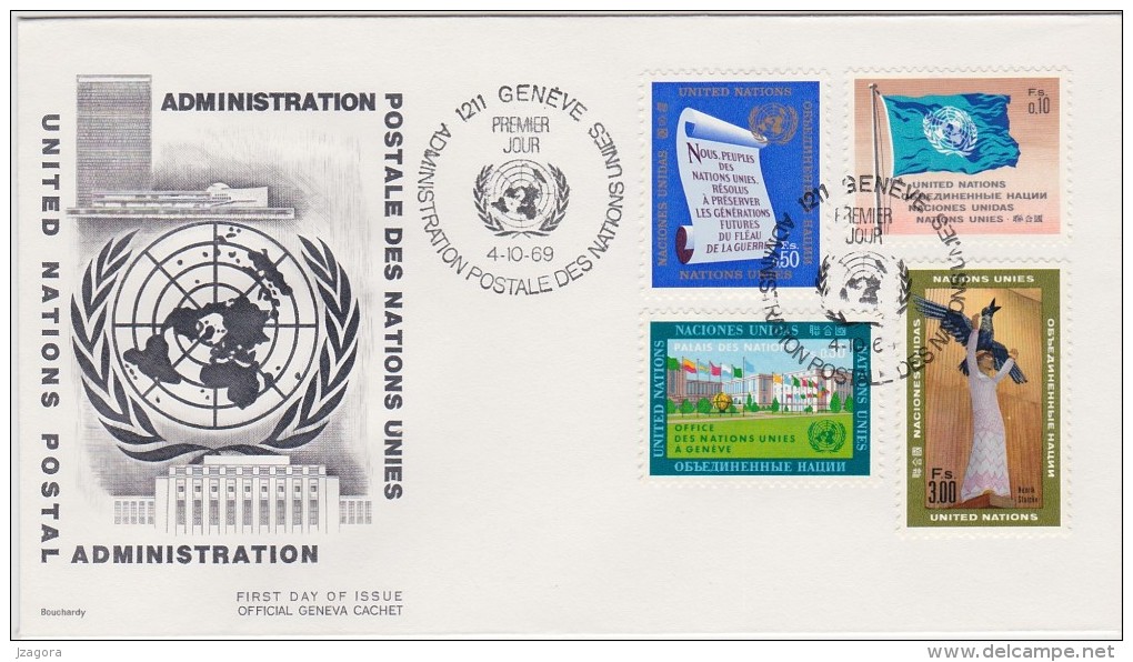 UN UNITED NATIONS 1969 FDC COVERS - Collections, Lots & Séries