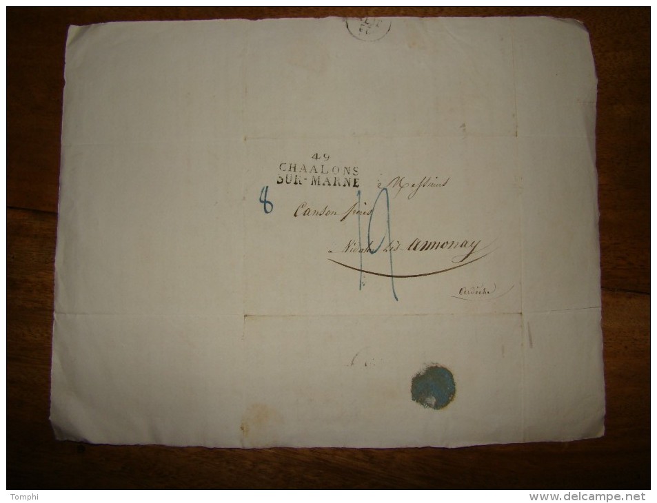 Belle Lettre De Chaalons Sut Marne De 1827 Pour Vidalon Annonay - 1801-1848: Precursors XIX