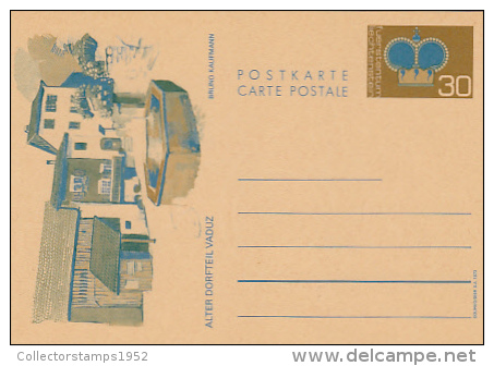 8895- VADUZ- OLD TOWN PART, POSTCARD STATIONERY, 1973, LIECHTENSTEIN - Entiers Postaux