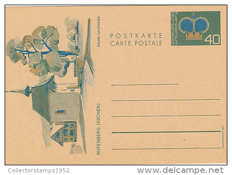8896- ROFENBERG- ESCHEN, POSTCARD STATIONERY, 1973, LIECHTENSTEIN - Stamped Stationery