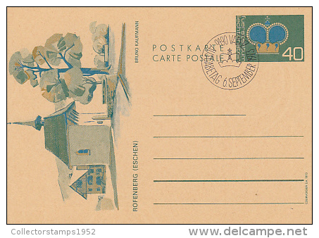 8898- ROFENBERG- ESCHEN, POSTCARD STATIONERY, OBLIT FDC, 1973, LIECHTENSTEIN - Entiers Postaux