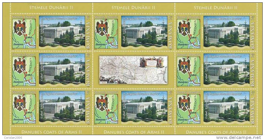 Romania 2010 / Danube´s Coat Of Arms (II) / 4 MS - Serbia, Bulgaria, Moldova, Ukraina - Ongebruikt