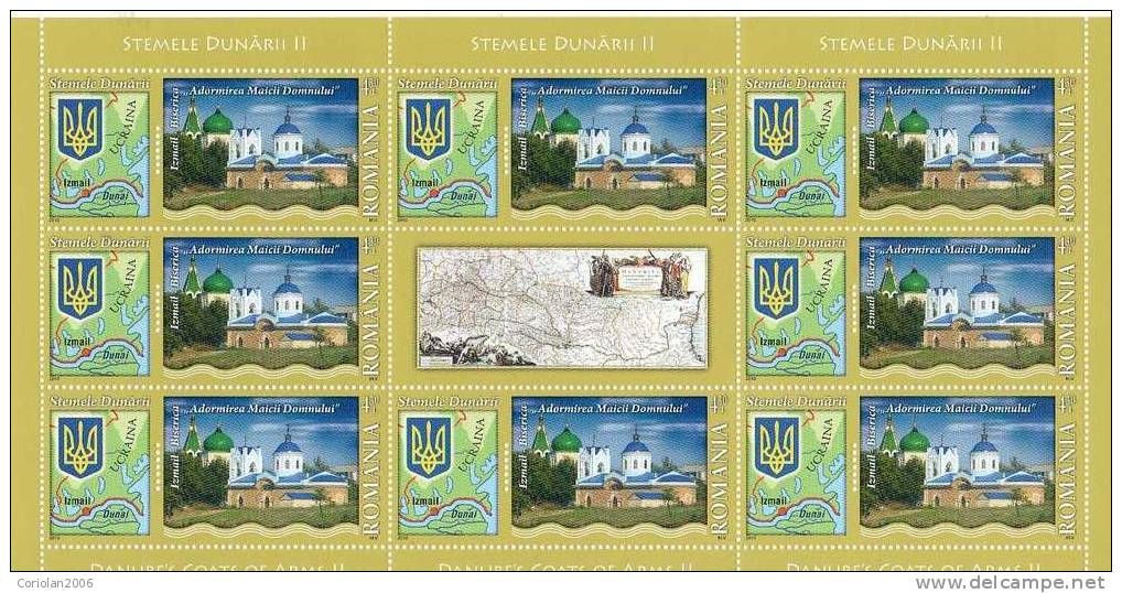 Romania 2010 / Danube´s Coat Of Arms (II) / 4 MS - Serbia, Bulgaria, Moldova, Ukraina - Ongebruikt
