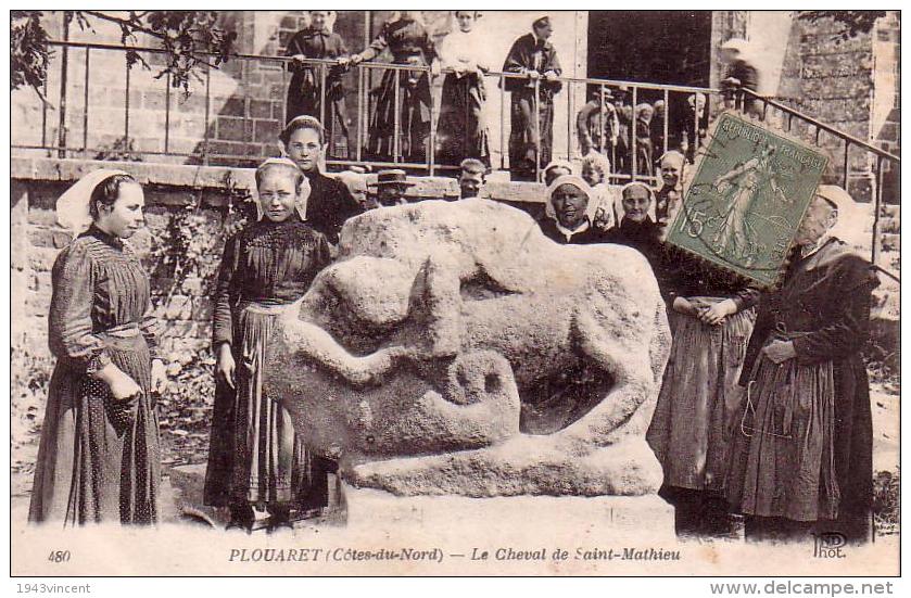 C 10651 - PLOUARET - 22 -  Le Cheval De Saint Mathieu - Trés Belle CPA - 1919 - Rare - - Plouaret