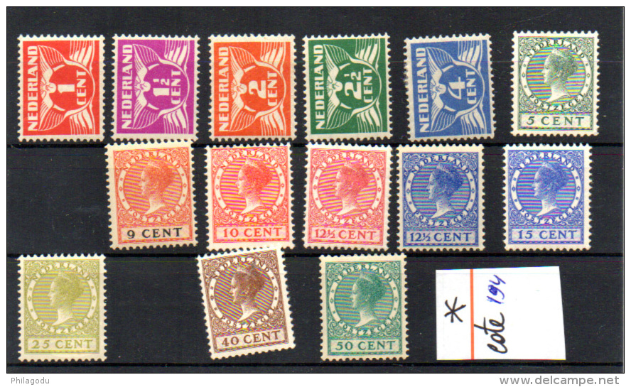 Wilhelmine, Entre 133 Et 151*, Cote 2015= 194 &euro;, - Unused Stamps