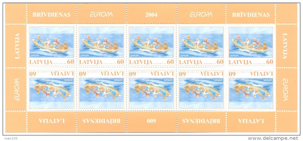 2004. Latvia,  Europa 2004,  Sheetlet,  Mint/** - 2004
