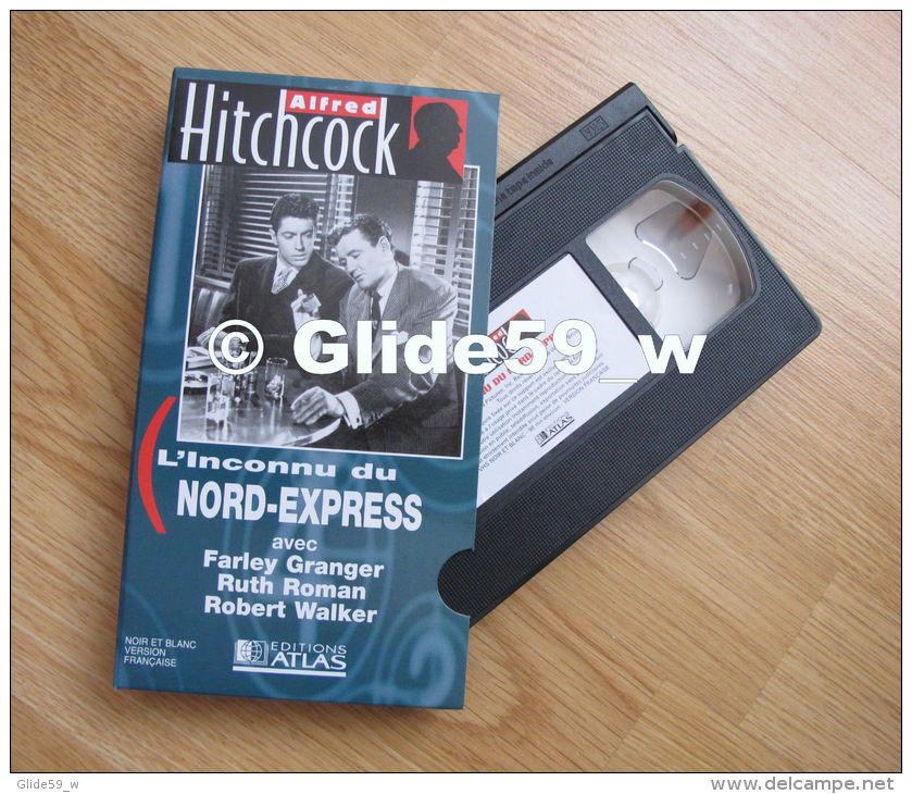 Alfred Hitchcock - L'inconnu Du Nord-Express - K7 Vidéo VHS Noir &amp; Blanc - Version Française (Ed. Atlas) - Occasion - Actie, Avontuur