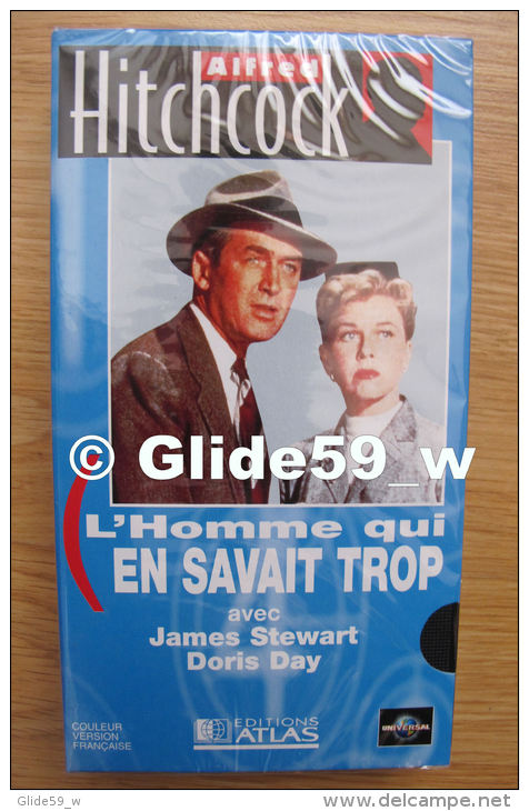 Alfred Hitchcock - L'homme Qui En Savait Trop - K7 Vidéo VHS Couleur - Version Française (Ed. Atlas) - Neuve - Action & Abenteuer