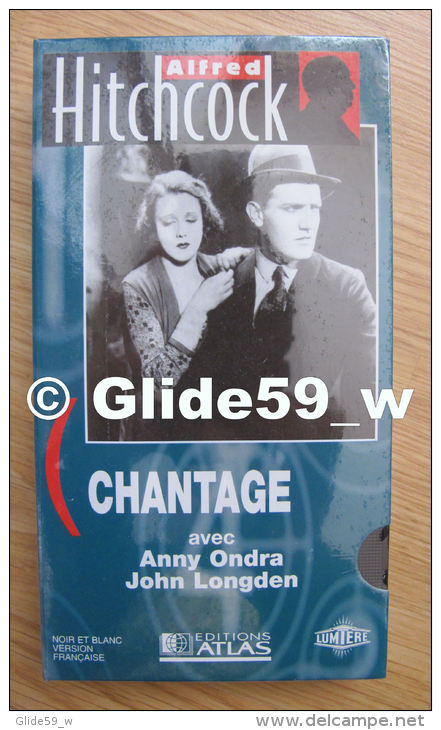 Alfred Hitchcock - Chantage - K7 Vidéo VHS Noir &amp; Blanc - Version Française (Ed. Atlas) - Neuve - Action, Aventure