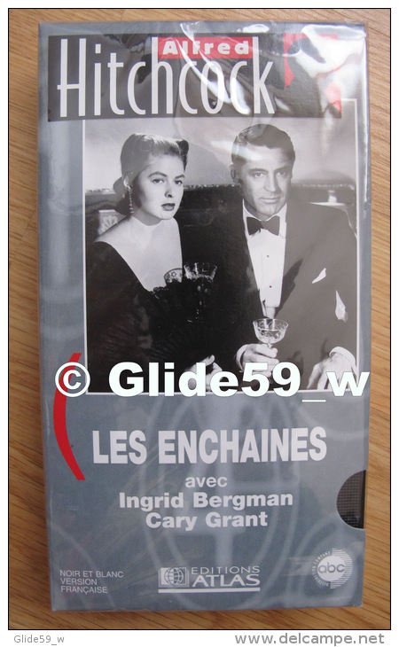 Alfred Hitchcock - Les Enchaînés - K7 Vidéo VHS Noir &amp; Blanc - Version Française (Ed. Atlas) - Neuve - Acción, Aventura