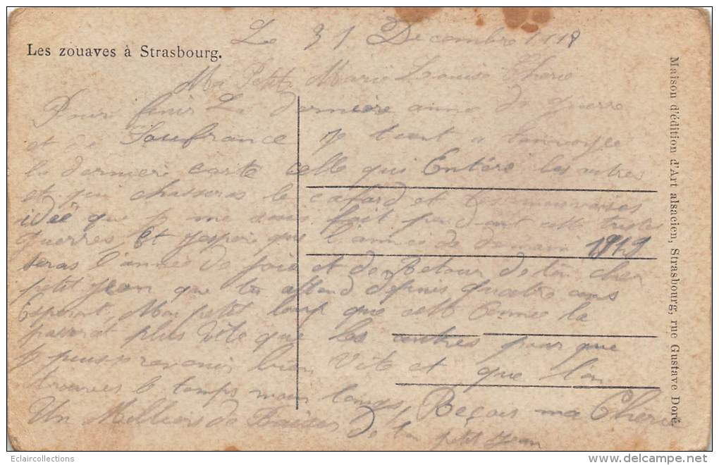 Strasbourg      67      Les Zouaves A Strasbourg  (voir Scan) - Strasbourg