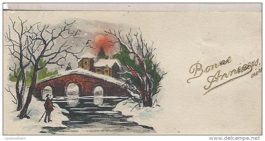 Carte De Voeux/Eglise & Pont Sous La Neige /circulée/Carte De Bonne Année Transformée  Bon Anniversaire/Vers 1930  CVE77 - Neujahr