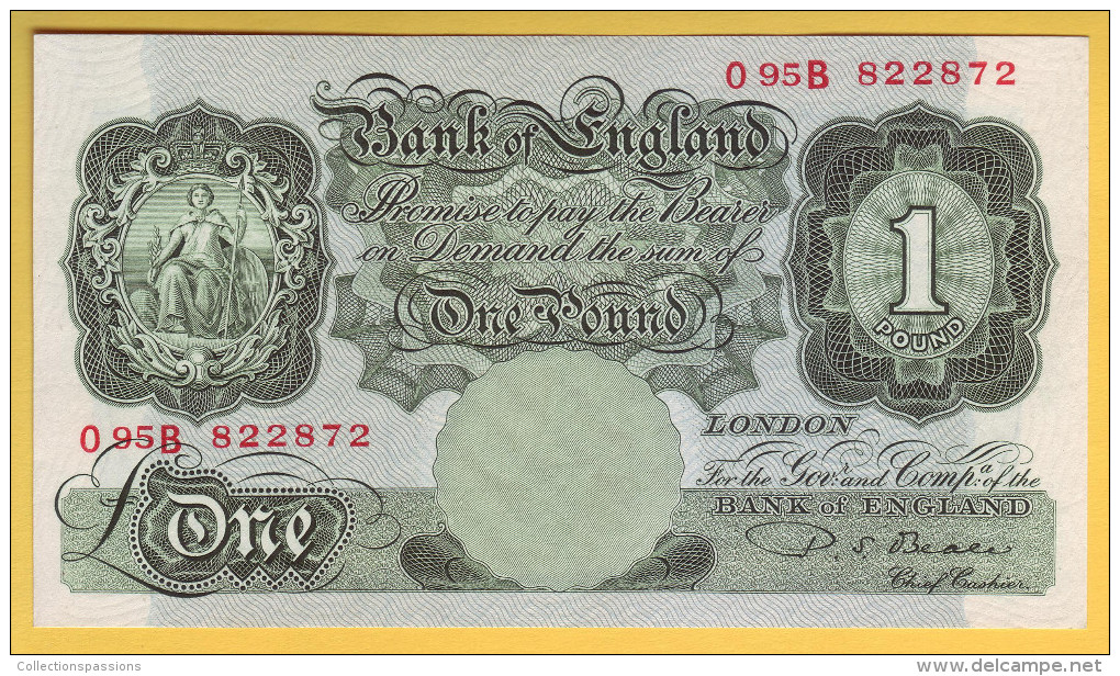 ROYAUME UNI - GRANDE BRETAGNE - Billet De 1 Pound. (1949-55). Pick: 369b. SUP - 1 Pound