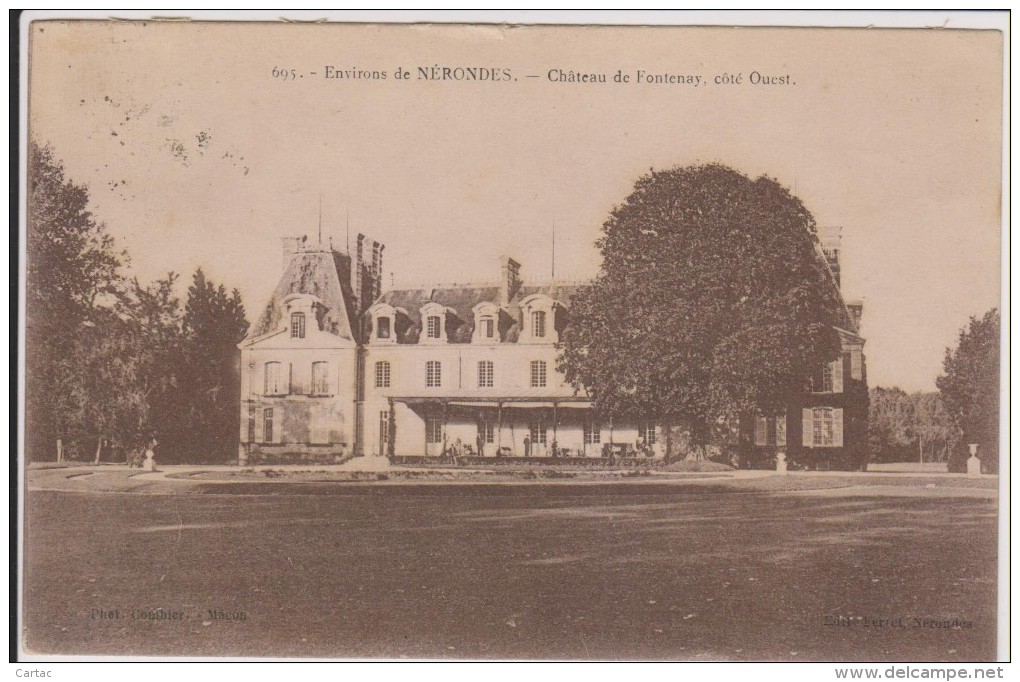 D18 - CHATEAU DE FONTENAY - COTE OUEST - ENVIRONS DE NERONDES - état Voir Descriptif - Autres & Non Classés