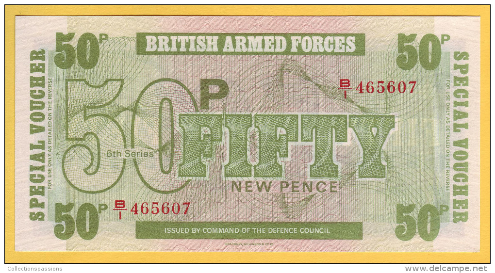 ROYAUME UNI - GRANDE BRETAGNE - Billet De 50 New Pence. (1972). Vouchers. Pick: M46. NEUF - Forze Armate Britanniche & Docuementi Speciali