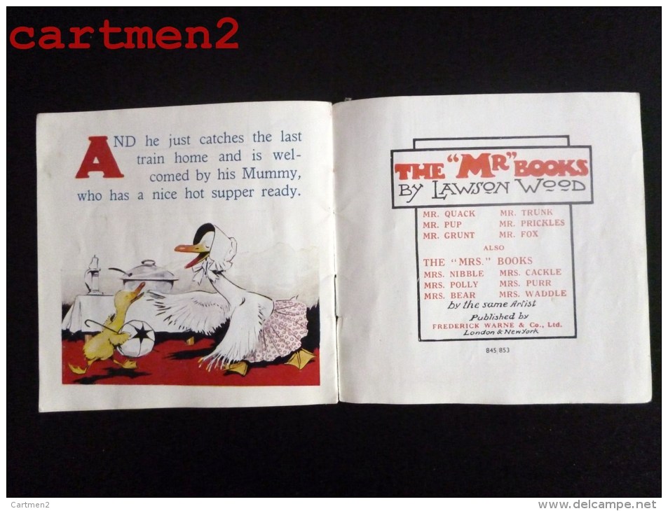 " THE MR. BROOKS " Mr QUACK BY LAWSON WOOD DUCK F. WARNE &sect; COMPANIE LIVRE D'ENFANT CHILDREN BOOK