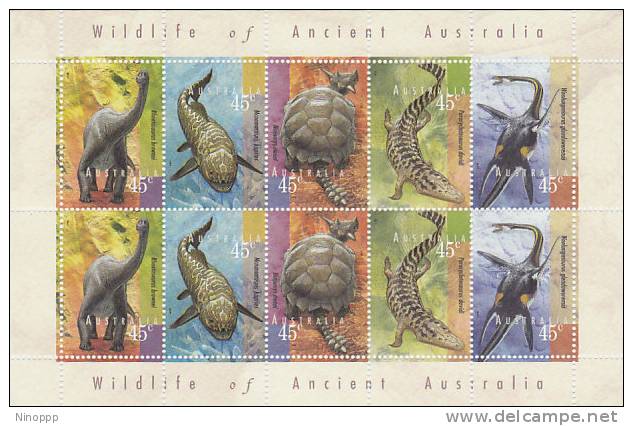 Australia 1997 Wildlife Of Ancient Australia   Sheetlet MNH - Feuilles, Planches  Et Multiples