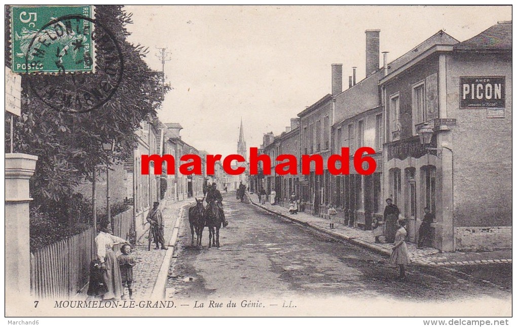 Marne Mourmelon Le Grand La Rue Du Génie Café Francais éditeur LL - Mourmelon Le Grand