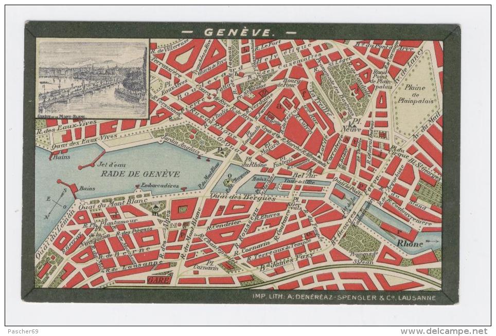 PLAN DE GENEVE  - La Légende Derrière Indique Tous Les Endoits De La Ville - 1567 / A - Genève