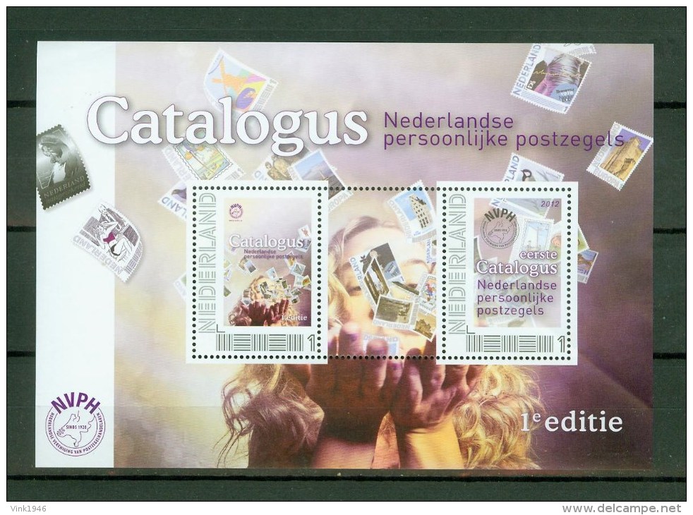 Netherlands Nederland,2V In Block,eerste Catalogus Persoonlijke Zegel,first Catalog ,MNH/ Postf Ris (D2054) - Postzegels Op Postzegels