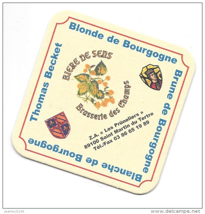 Sous-bock, Bières De Bourgogne, Brasserie Des Champs. - Sous-bocks