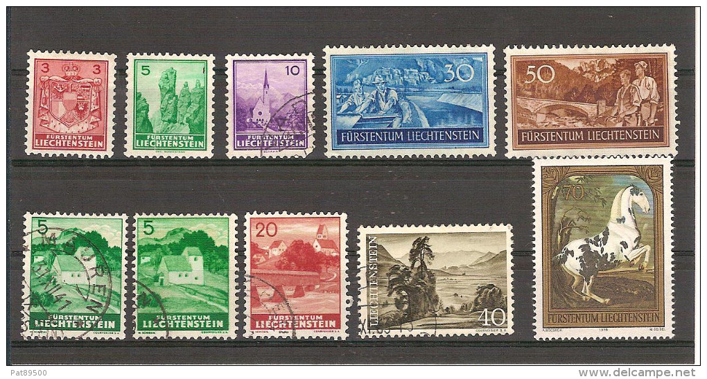 LIECHTENSTEIN  /Petit Lot De 10 Timbres Tous états (Cheval NEUF**)  Livré Sans Présentoir //liquidation - Altri & Non Classificati