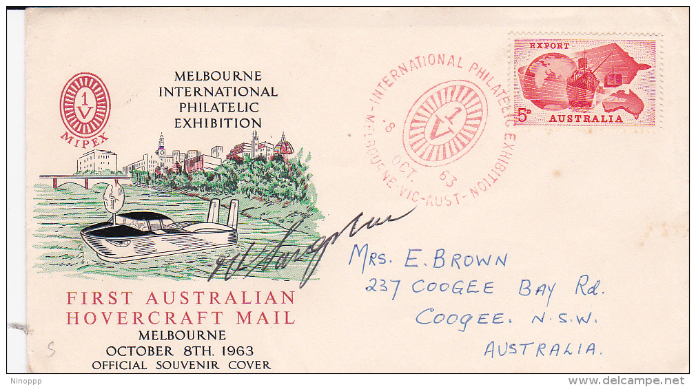 Australia 1963 Melbourne Philatelic Exhibition Signed Souvenir Cover - Other & Unclassified