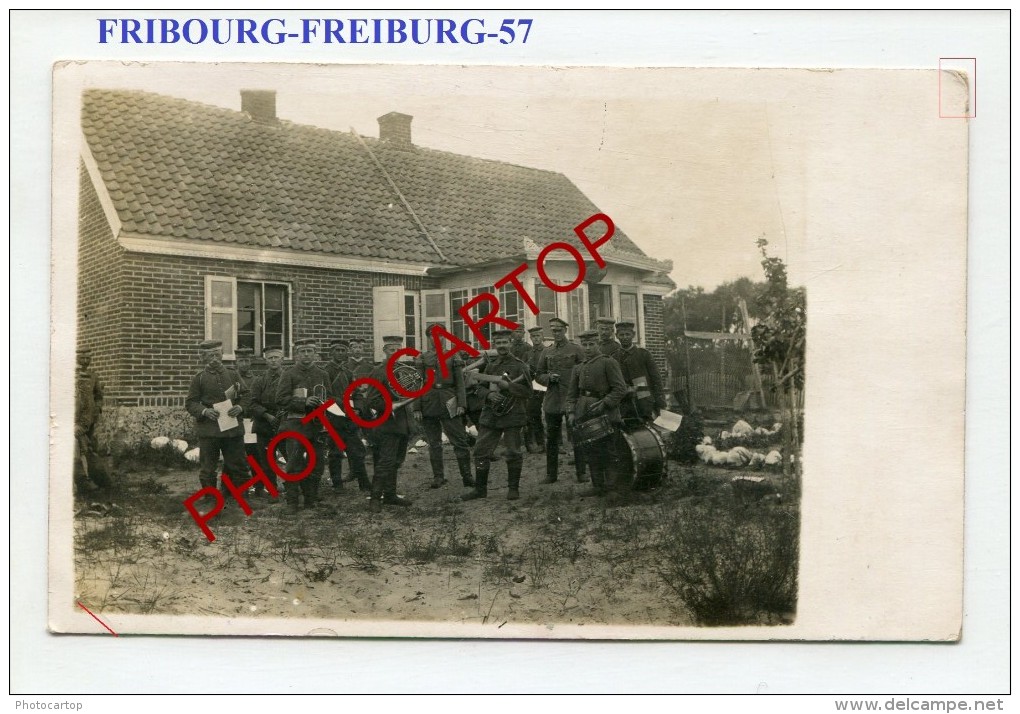 FRIBOURG-FREIBURG-Concert Militaire-Soldats-Animation-Carte Photo Allemande-Guerre 14-18-1WK-Frankreich-France-57-Feldpo - Rechicourt Le Chateau