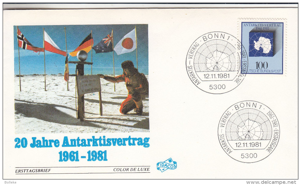 Allemagne - République Fédérale - Lettre De 1981 - Philatélie Polaire - Antarktis Vertrag - Oblitération Bonn - Forschungsstationen & Arctic Driftstationen