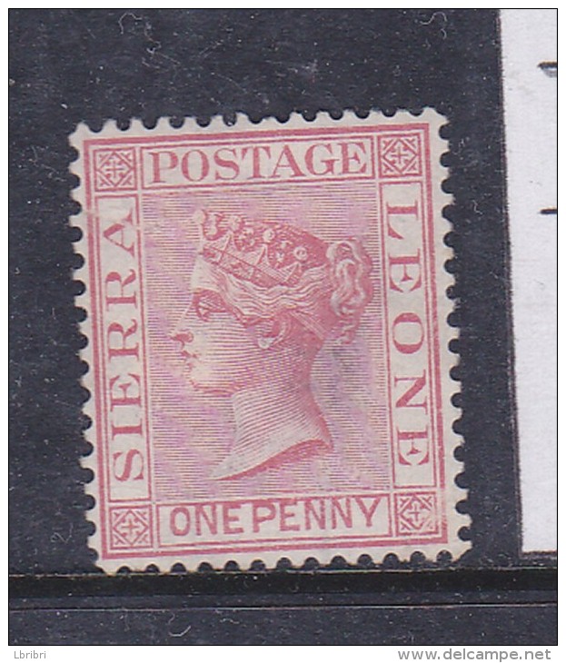 SIERRA LEONE N° 11 1P ROSE TYPE EFFIGIE DE VICTORIA NEUF SANS GOMME - Sierra Leone (...-1960)