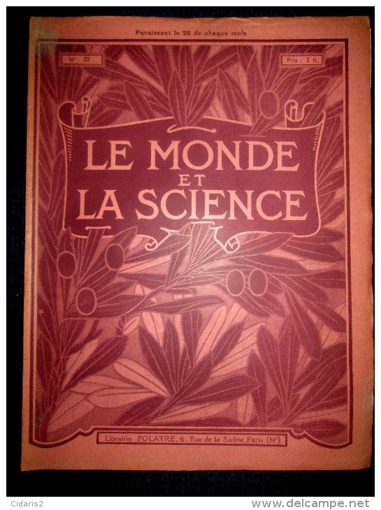 Le MONDE & La SCIENCE 22 CHOCOLAT Chocolate Schokolade Usine Menier Noisiel & Gourmets Paris CINEMATOGRAPHE Cinema C1930 - Sciences