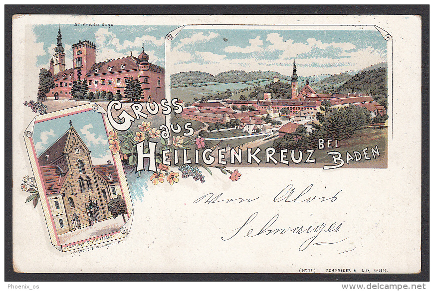 AUSTRIA - Heiligenkreuz Bei Baden (Wien) - Year 1900, Lithography - Baden Bei Wien