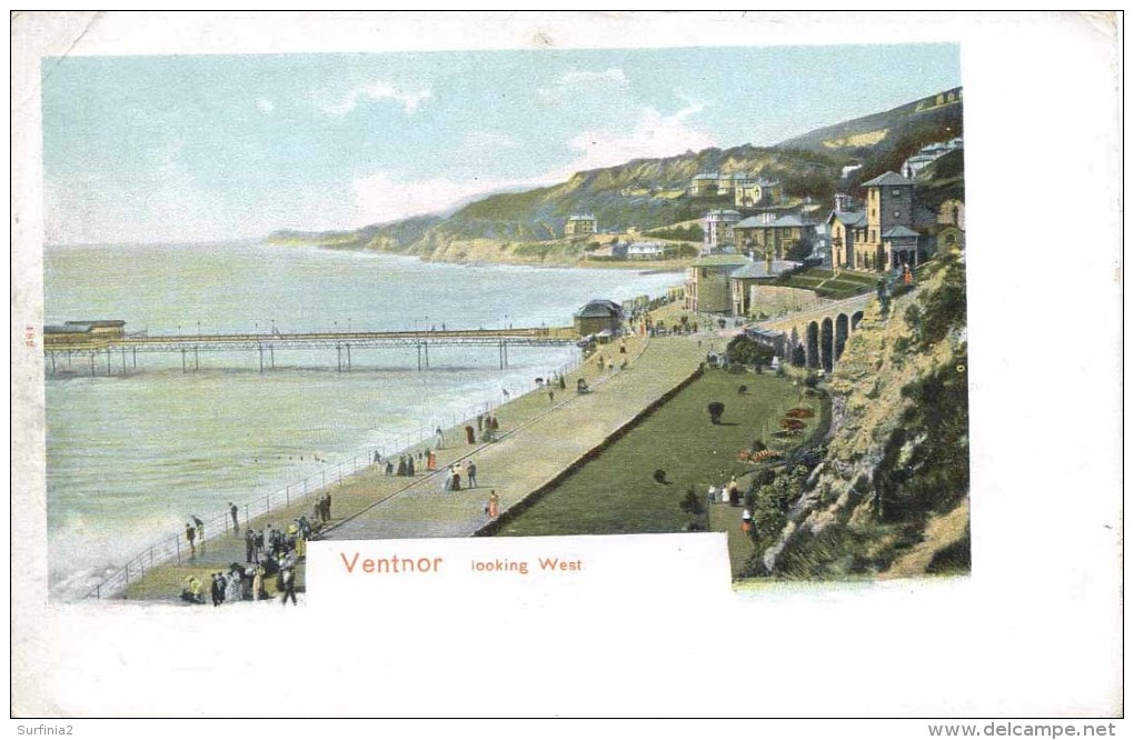 IOW - VENTNOR - LOOKING WEST - UNDIVIDED BACK Iow208 - Ventnor