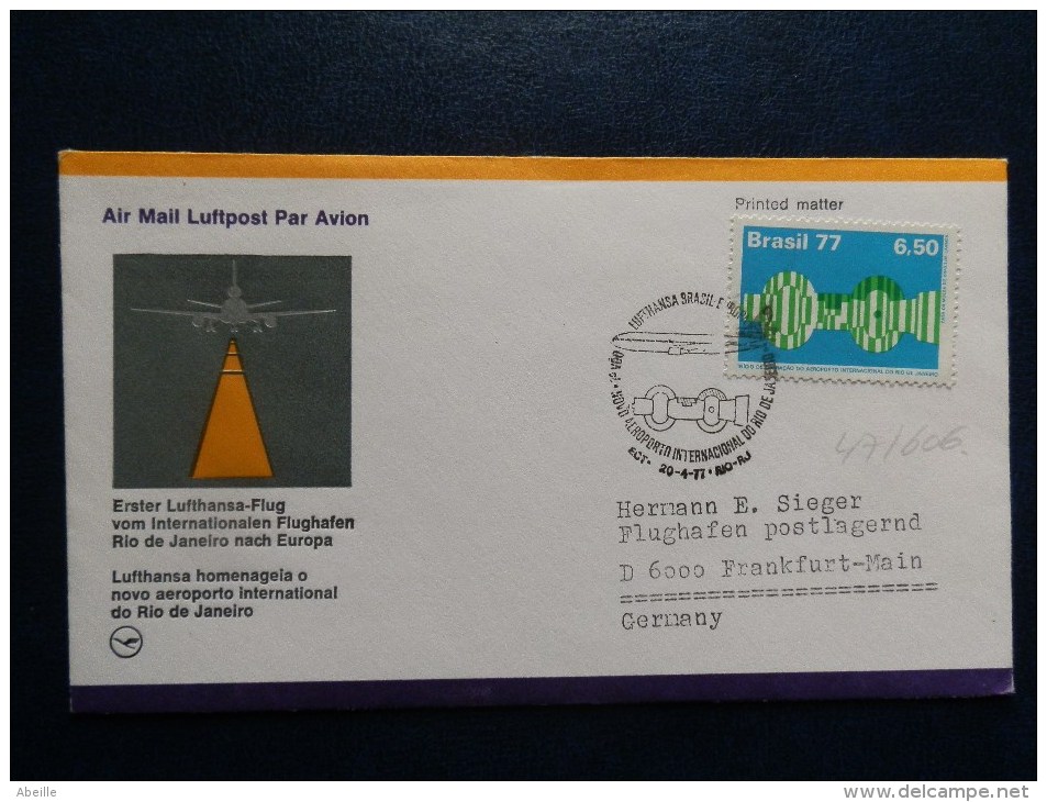 47/606  1° VOL  LUFTHANSA  1975 BRAZIL - Other & Unclassified