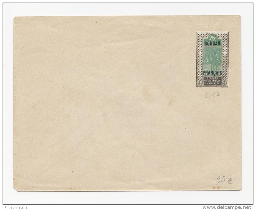 ENTIER POSTAL TYPE MEHARISTE NEUVE SOUDAN FRANCAIS ENV N° 17   COVER - Lettres & Documents