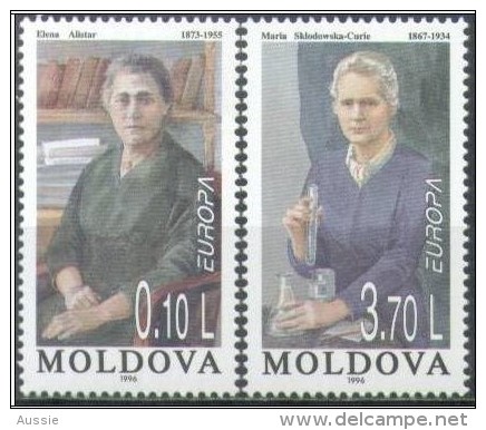 Cept 1996 Moldavie Moldova Yvertn° 176-77 *** MNH Femmes Célèbres Cote 4,50 Euro - Moldawien (Moldau)