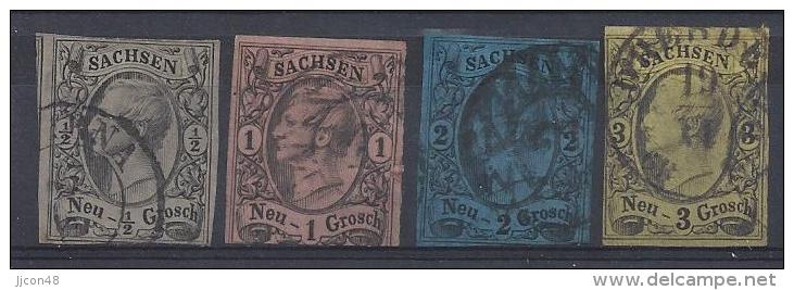 Germany (Sachsen) 1855-56 (o) Mi.8 -11 - Sachsen