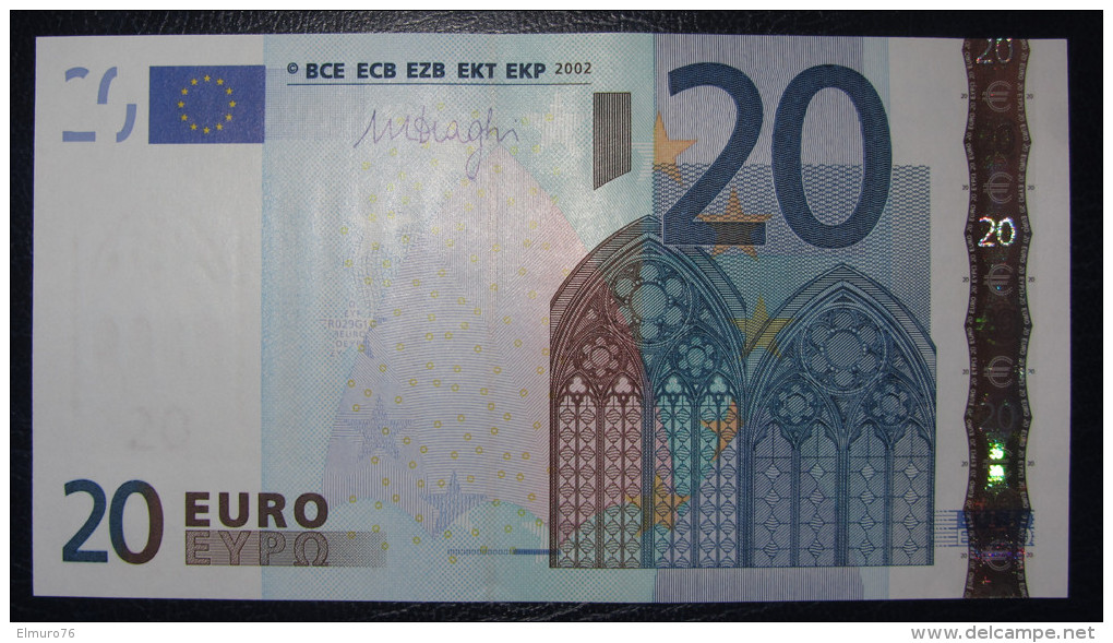 20 EURO R029G1 Draghi Netherlands  Serie P Perfect UNC - 20 Euro