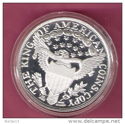 LIBERTY 1 OZ. AG PROOF THE KING OF AMERICAN COINS SPOTS ONLY ON CAPSEL - Autres & Non Classés