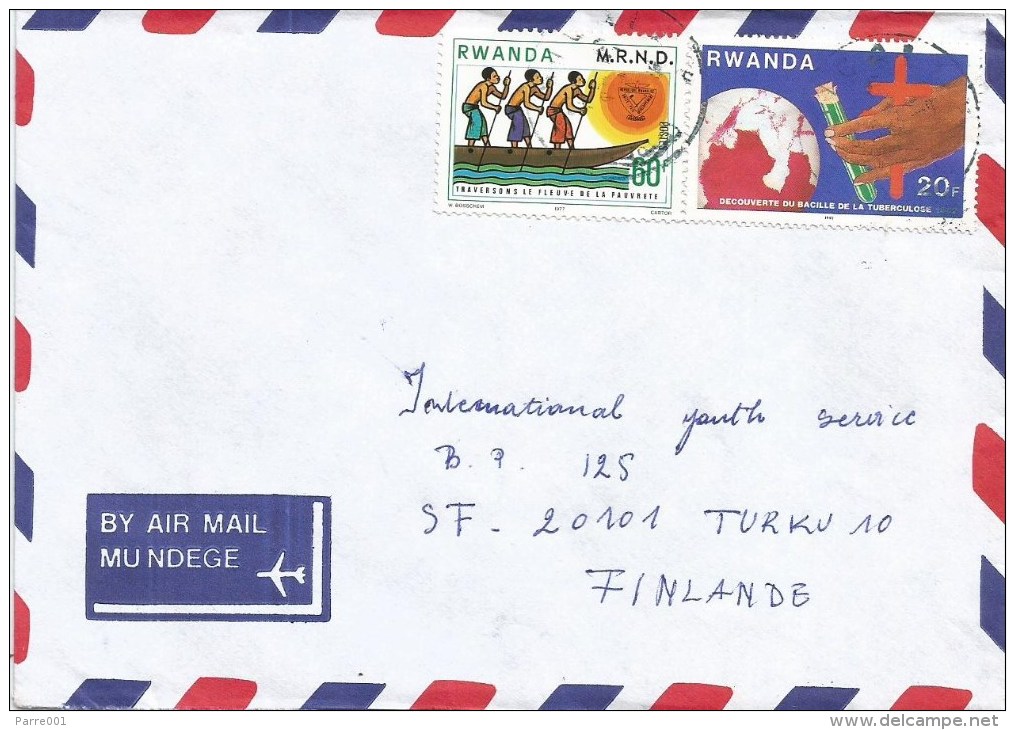 Rwanda 1982 Kigali Rowing Poverty Allevation Tubercolusis Health Cover - Used Stamps