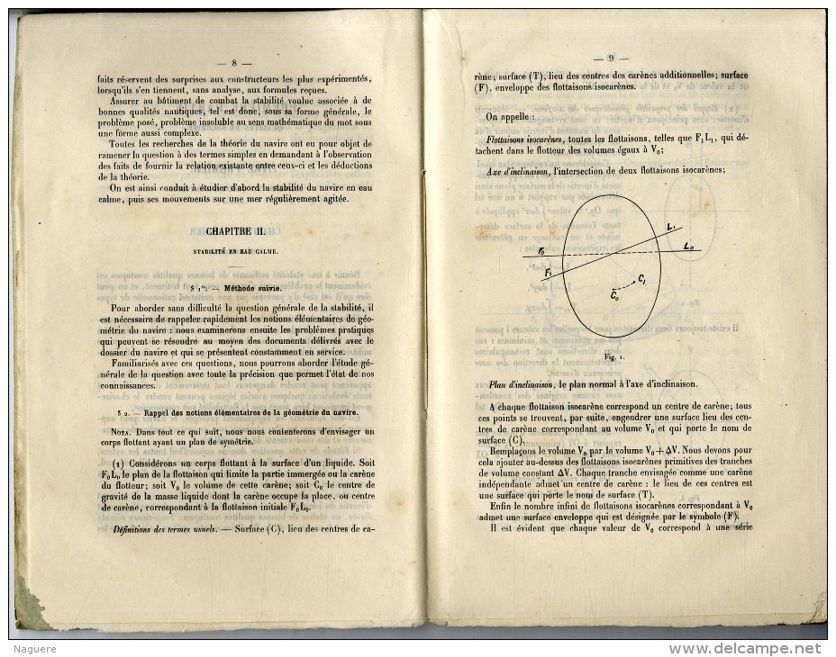 CONSTRUCTIONS NAVALES   CONFERENCES DE M BERNARD DE COURVILLE 1898 - 1899  -  MINISTERE DE LA MARINE  EXEMPLAIRE N° 289 - Boats