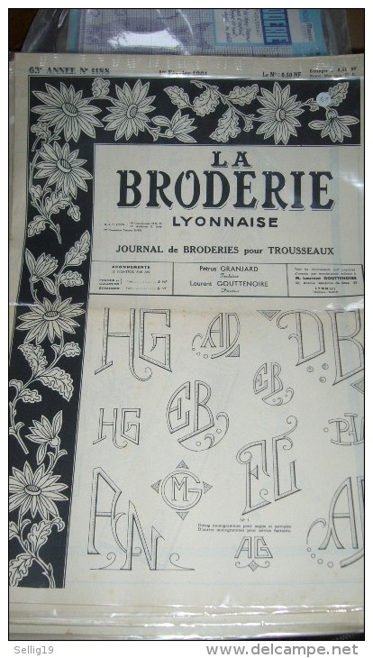 La Broderie Lyonnaise - Journal De Broderie Pour Trousseaux Février 1961 N° 1188 - Mode