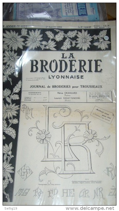 La Broderie Lyonnaise - Journal De Broderie Pour Trousseaux Janvier 1961 N° 1187 - Mode