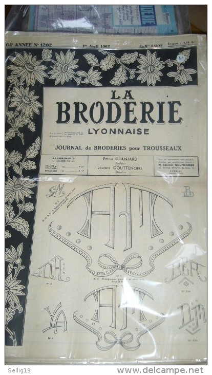 La Broderie Lyonnaise - Journal De Broderie Pour Trousseaux Avril 1962 N° 1202 - Fashion