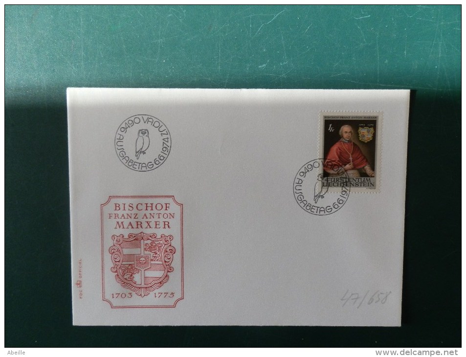 47/659   FDC.  LIECHTENSTEIN . - Storia Postale