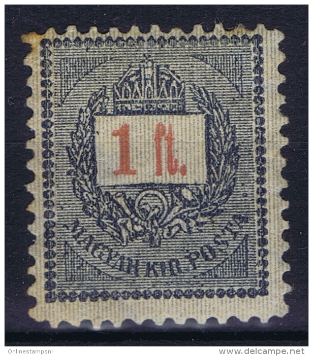 Hongrie / Ungarn: 1888, Yv Nr 35 B  MH/*   Mi 39 A Has One Brown Spot In Gum - Nuevos