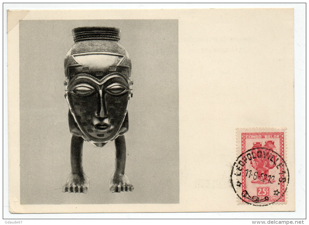 1952 - CONGO BELGE - CARTE MAXIMUM - Briefe U. Dokumente