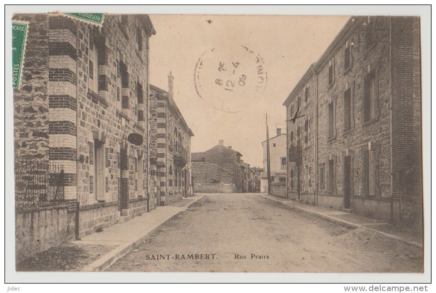 CPA  42 Loire  Saint St Rambert Sur Loire St  Saint Just La Rue Praire 1909 - Saint Just Saint Rambert